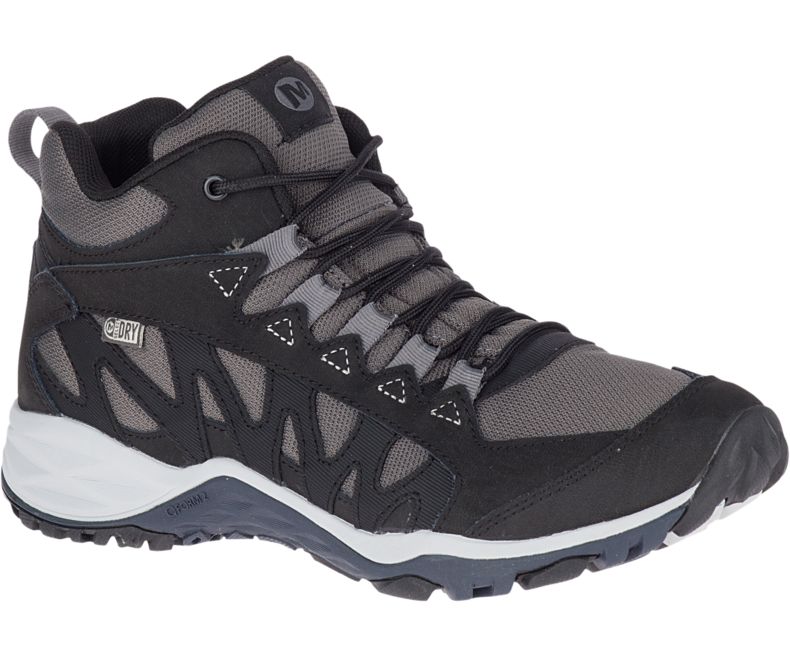 Merrell Lulea Mid Vanntette Fjellsko Dame Svarte | 41506W-1HB