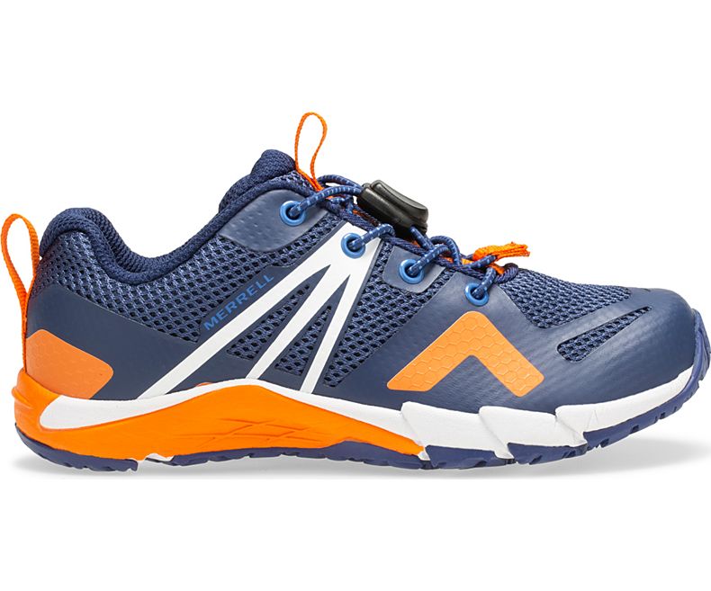 Merrell MQM Flex Low Sneaker Joggesko Barn Marineblå Oransje | 41012K-1SN