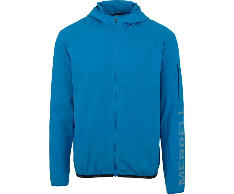 Merrell MQM Ultralite Insulated Full Zip Hoodie Lette Jakker Herre Blå | 37559M-2LA