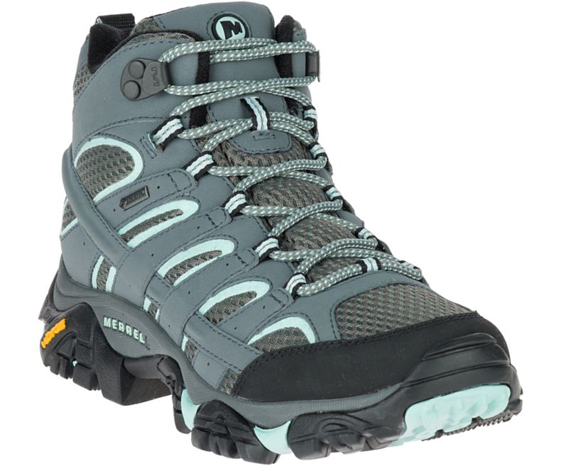 Merrell Moab 2 Mid GORE -TEX® Brede Bredde Fjellsko Dame Grønn | 27875W-1HG