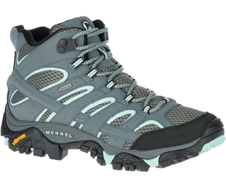 Merrell Moab 2 Mid GORE -TEX® Brede Bredde Fjellsko Dame Grønn | 27875W-1HG