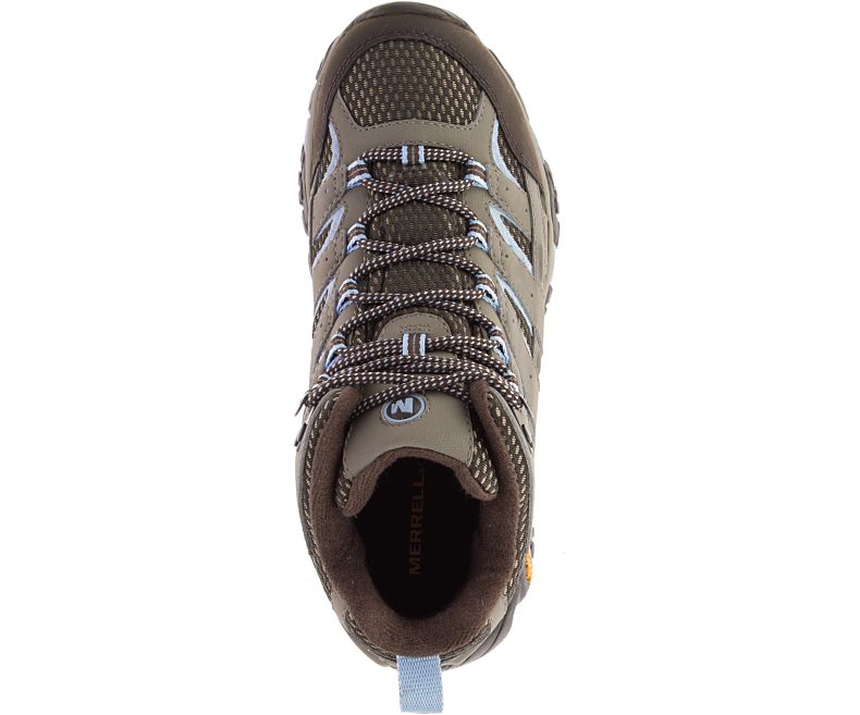 Merrell Moab 2 Mid GORE -TEX® Fjellsko Dame Brune Lyse Blå | 27874W-1HB