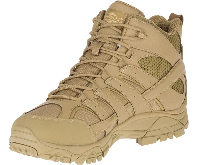 Merrell Moab 2 Mid Tactical Boot Brede Bredde Arbeidsstøvler Herre Khaki | 34542M-2WK