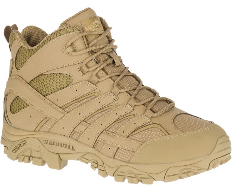 Merrell Moab 2 Mid Tactical Boot Brede Bredde Arbeidsstøvler Herre Khaki | 34542M-2WK