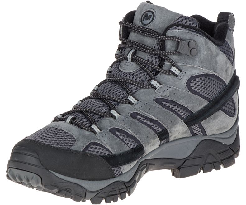 Merrell Moab 2 Mid Vanntette Brede Bredde Gåsko Herre Mørke Grå | 27882M-2WD