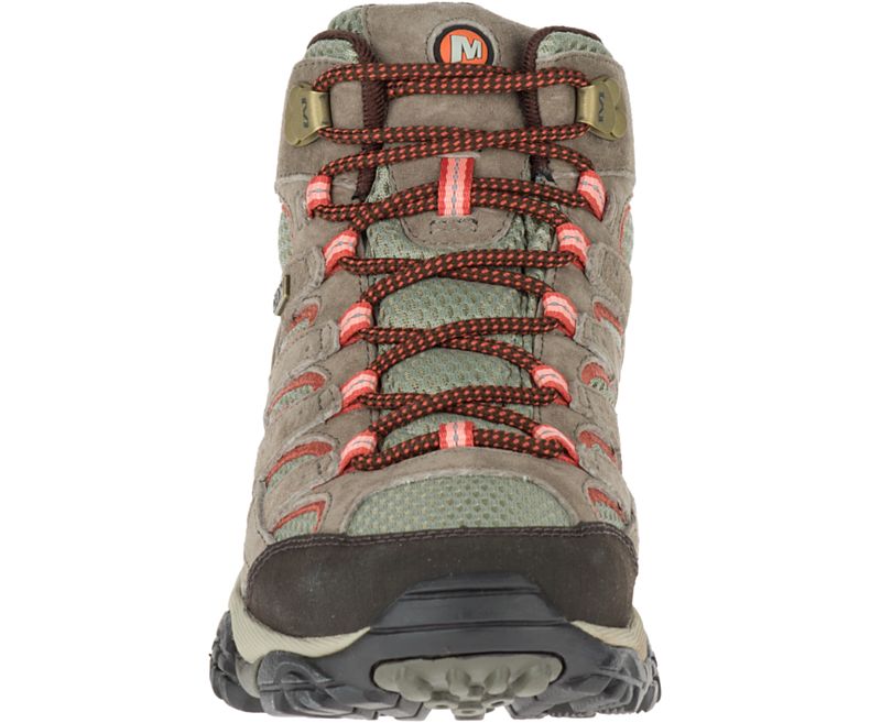 Merrell Moab 2 Mid Vanntette Brede Bredde Fjellsko Dame Brune Mørke Rød | 27934W-1HB