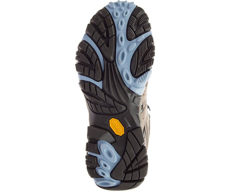 Merrell Moab 2 Mid Vanntette Fjellsko Dame Brune Lyse Blå | 27933W-1HB