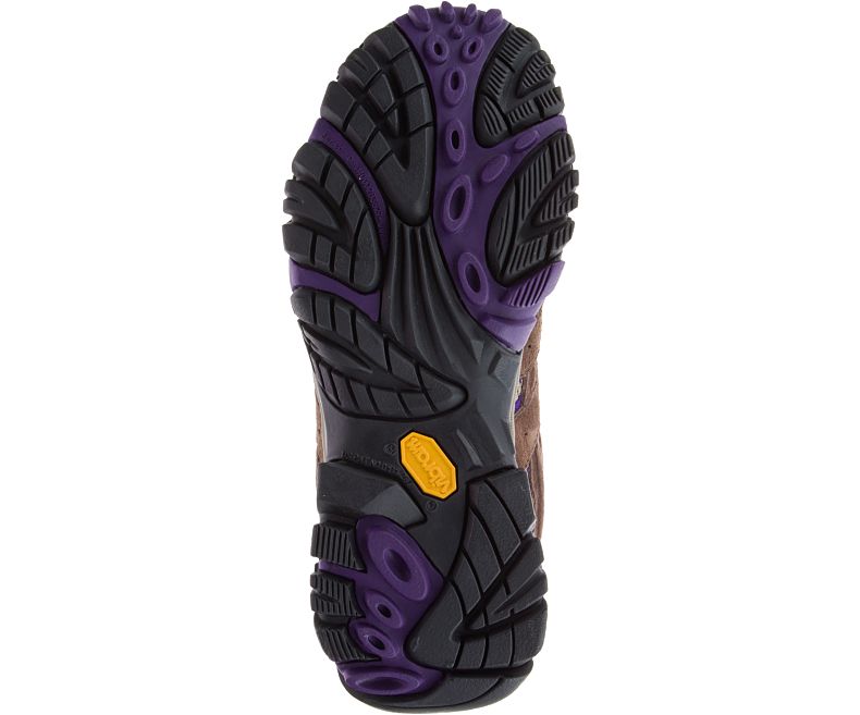 Merrell Moab 2 Mid Ventilator Brede Bredde Fjellsko Dame Brune Lilla | 27938W-1HB