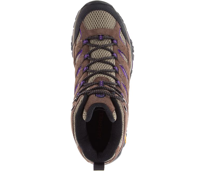 Merrell Moab 2 Mid Ventilator Brede Bredde Fjellsko Dame Brune Lilla | 27938W-1HB