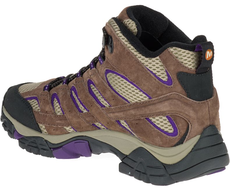 Merrell Moab 2 Mid Ventilator Brede Bredde Fjellsko Dame Brune Lilla | 27938W-1HB