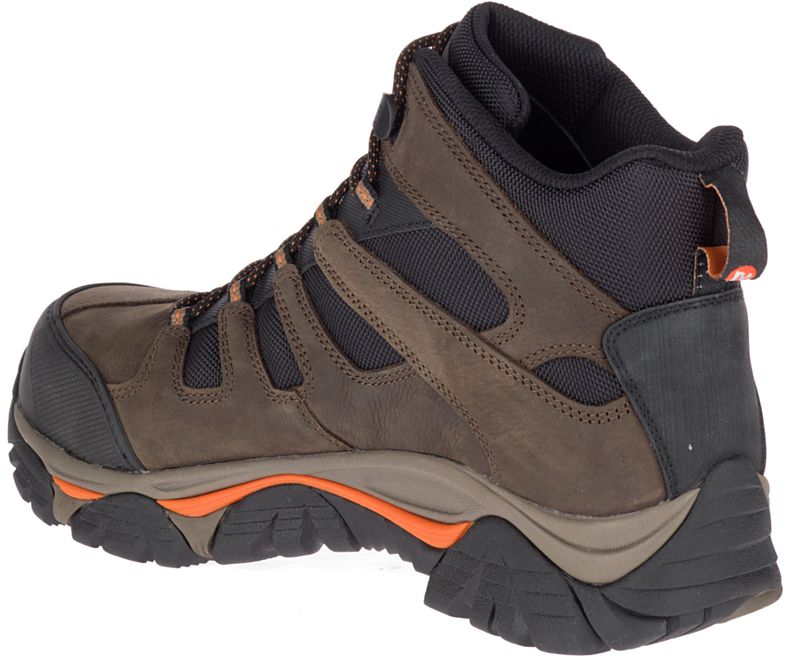 Merrell Moab 2 Peak Mid Vanntette Comp Tå Arbeids Boot Vanntette Sko Herre Mørke Brune | 33504M-2WD