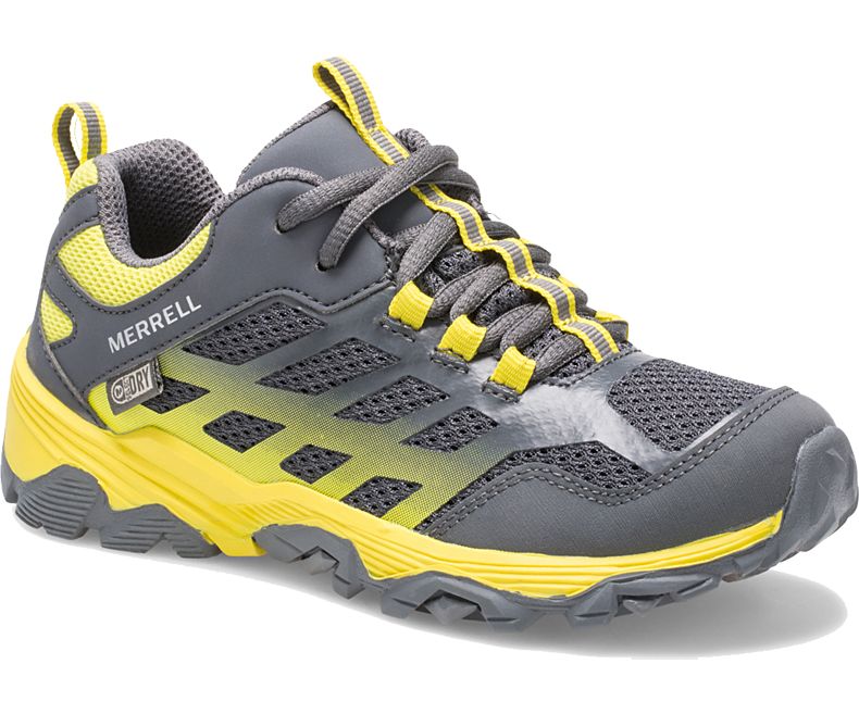 Merrell Moab FST Low Vanntette Joggesko Barn Grå Gul | 38774K-1SA