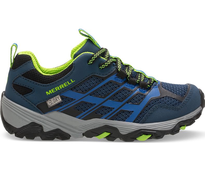Merrell Moab Low Vanntette Sneaker Joggesko Barn Marineblå Blå | 30635B-1SN