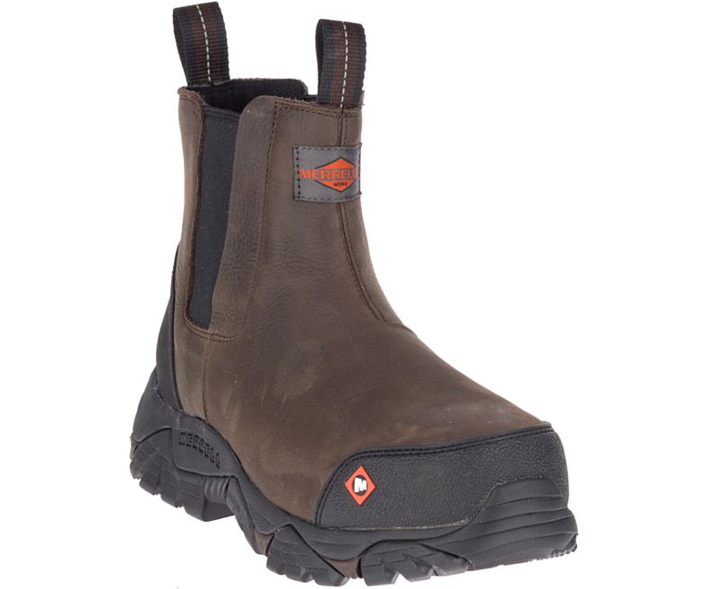 Merrell Moab Rover Pull On Comp Tå Arbeids Boot Arbeidsstøvler Herre Mørke Brune | 35647M-2WD