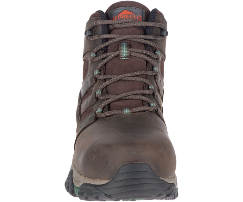 Merrell Moab Vertex Mid Lær Vanntette Comp Tå Arbeids Boot Arbeidsstøvler Herre Mørke Brune | 38739M-2WD
