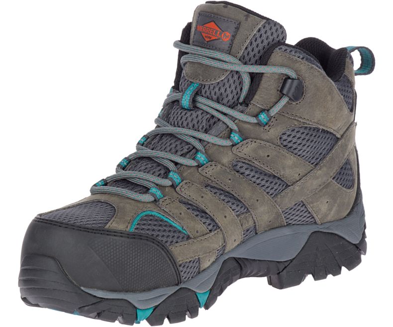 Merrell Moab Vertex Mid Vanntette Comp Tå Arbeids Boot Arbeidsstøvler Dame Olivengrønne Grønn | 38743W-1WO