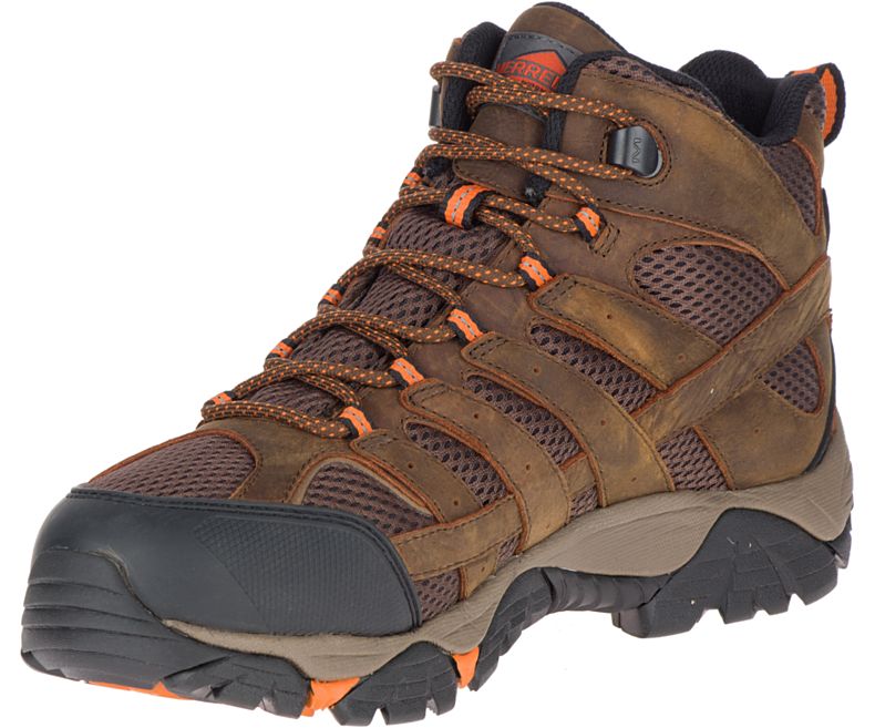 Merrell Moab Vertex Mid Vanntette SR Arbeids Boot Brede Bredde Vanntette Sko Herre Sjokolade | 38745M-2WC