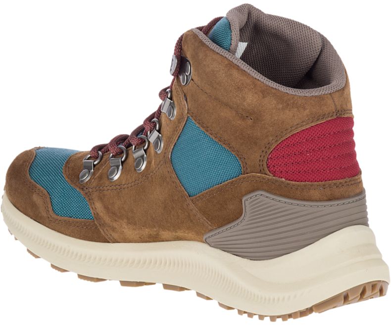 Merrell Ontario 85 Mid Vanntette Fjellsko Dame Brune Turkis | 39218W-1HB