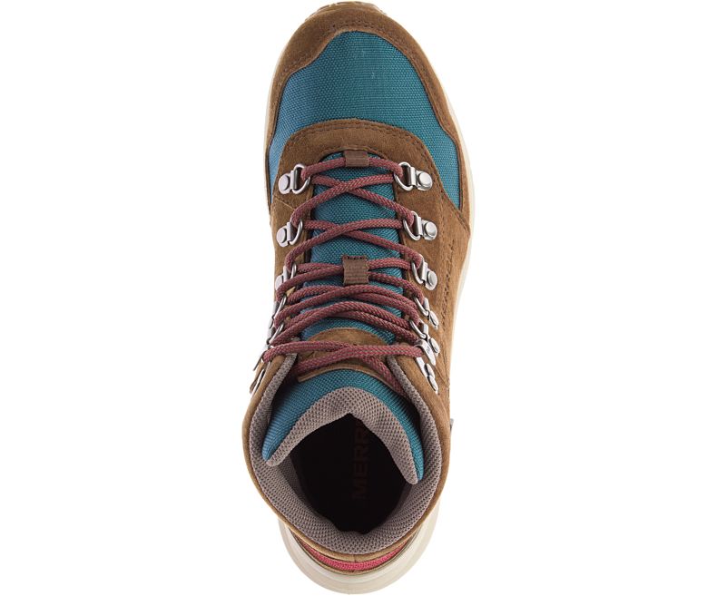 Merrell Ontario 85 Mid Vanntette Gåsko Dame Brune Turkis | 39218W-1WB