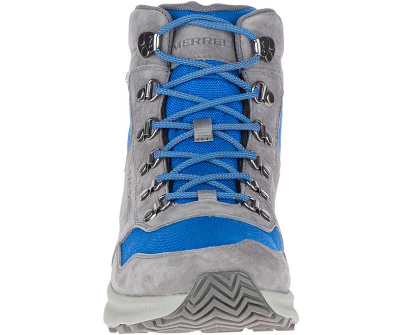 Merrell Ontario 85 Mid Vanntette Gåsko Herre Grå Blå | 39219M-2WA