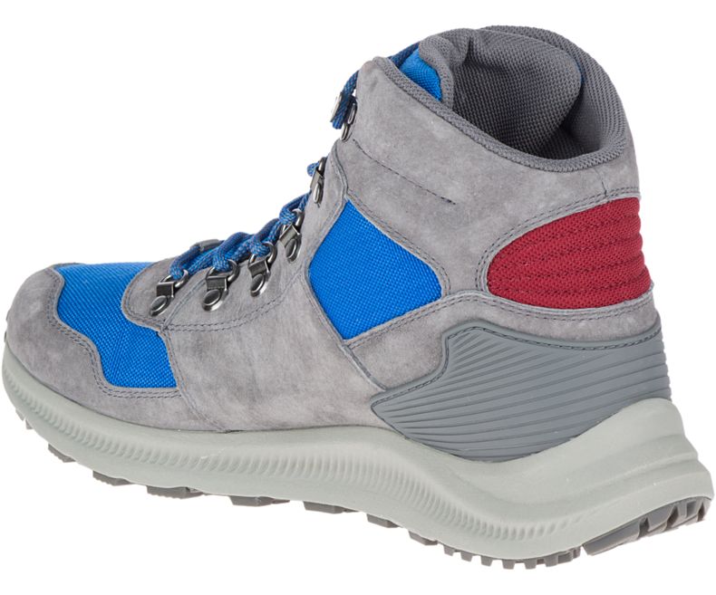 Merrell Ontario 85 Mid Vanntette Gåsko Herre Grå Blå | 39219M-2WA