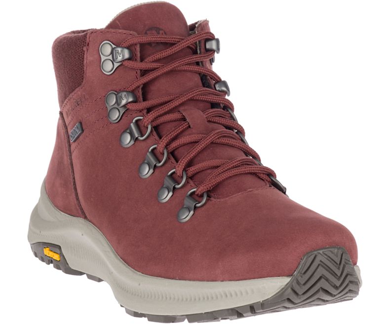 Merrell Ontario Mid Vanntette Fjellsko Dame Mørke Rød | 35912W-1HA