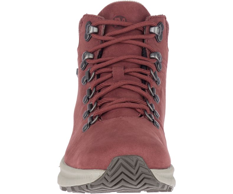 Merrell Ontario Mid Vanntette Fjellsko Dame Mørke Rød | 35912W-1HA
