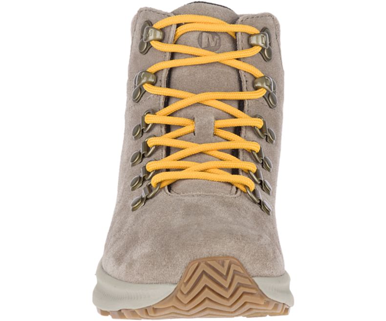 Merrell Ontario Semsket Skinn Mid Gåsko Dame Brune Gul | 40756W-1WA