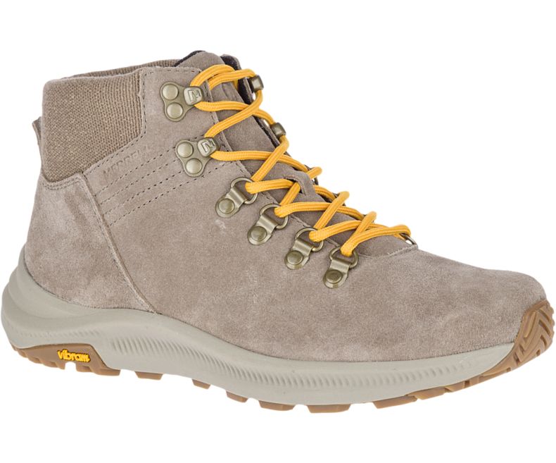 Merrell Ontario Semsket Skinn Mid Gåsko Dame Brune Gul | 40756W-1WA