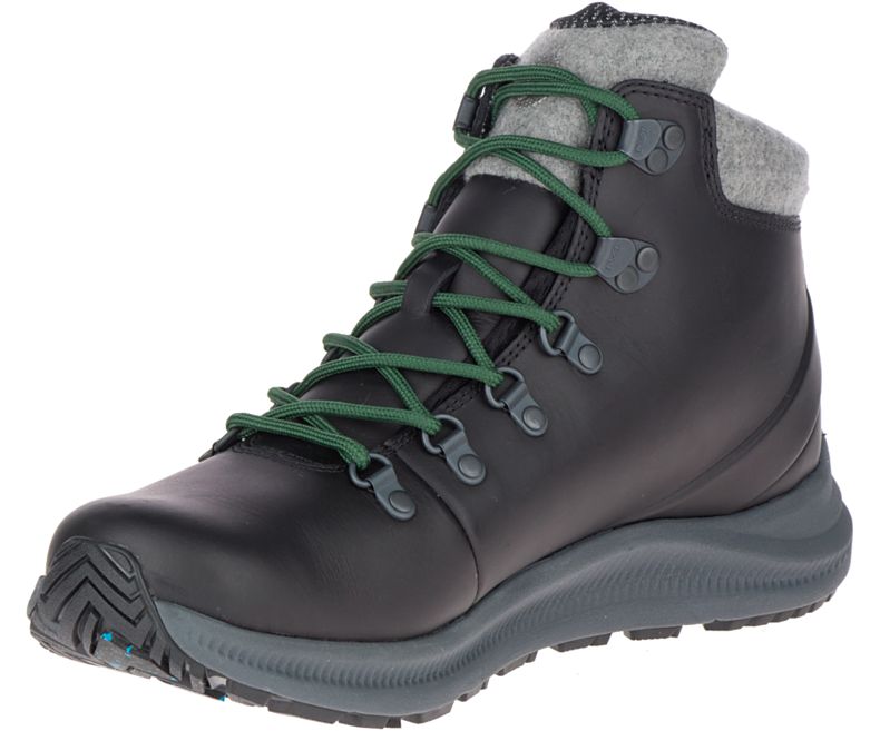 Merrell Ontario Thermo Mid Vanntette Fjellstøvler Herre Svarte Grønn | 41494M-2HA