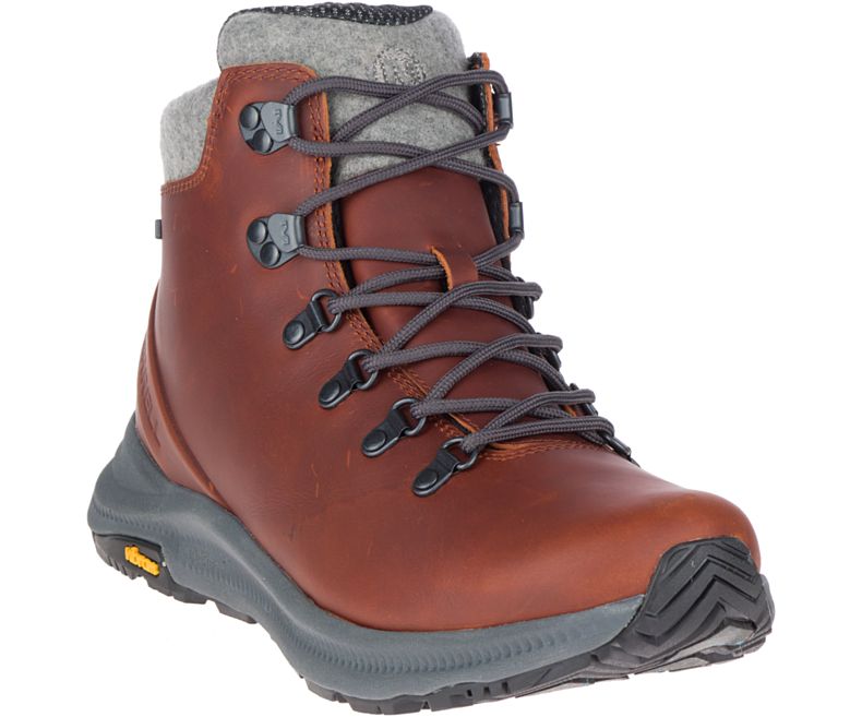 Merrell Ontario Thermo Mid Vanntette Vanntette Sko Herre Brune | 41494M-2WC