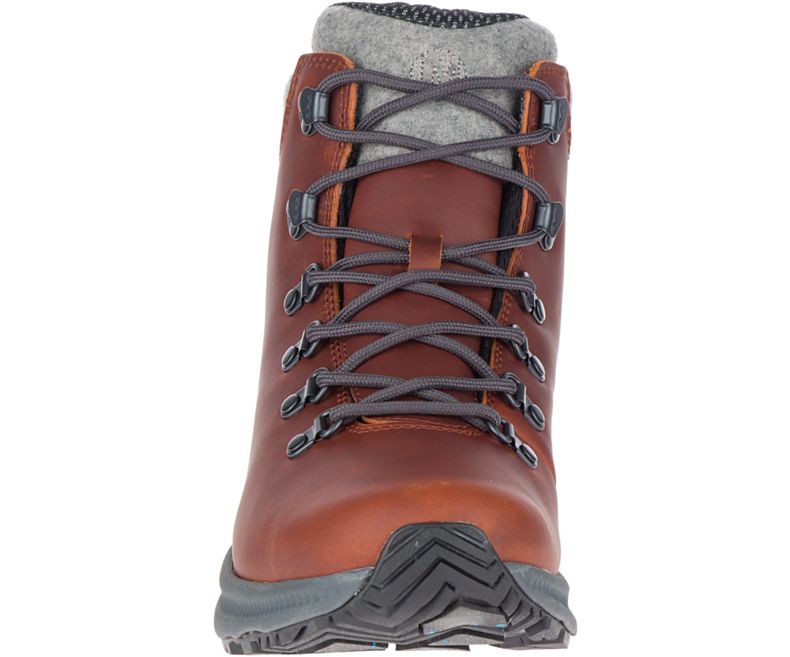 Merrell Ontario Thermo Mid Vanntette Vanntette Sko Herre Brune | 41494M-2WC