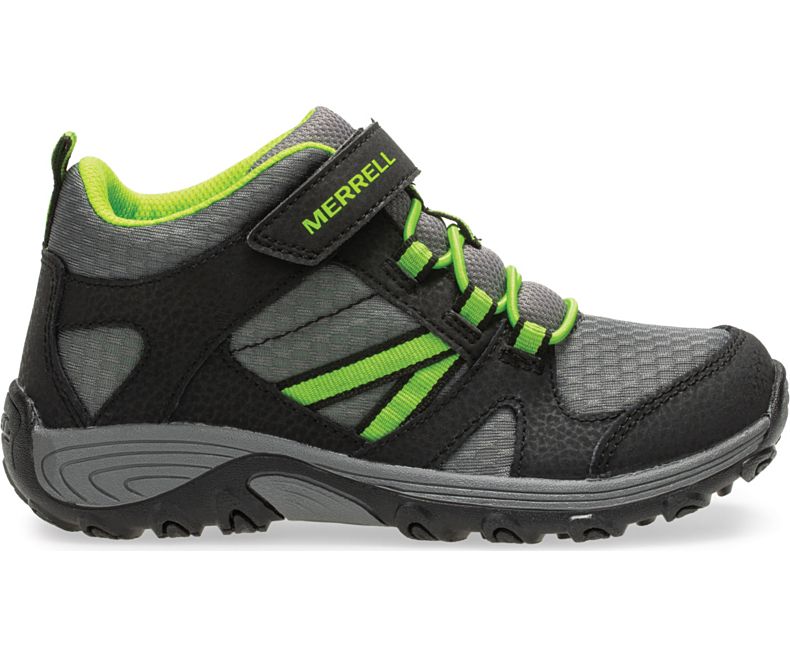 Merrell Outback Mid Boot Fjellstøvler Barn Grå Grønn | 41010K-1HG