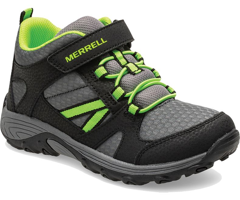 Merrell Outback Mid Boot Fjellstøvler Barn Grå Grønn | 41010K-1HG