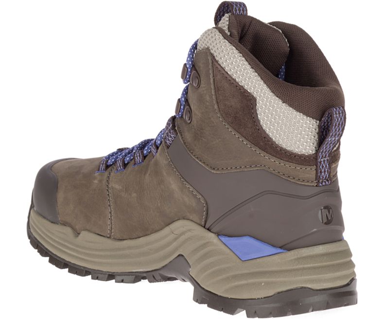 Merrell Phaserbound 2 Høye Vanntette Fjellsko Dame Olivengrønne Lilla | 36276W-1HO
