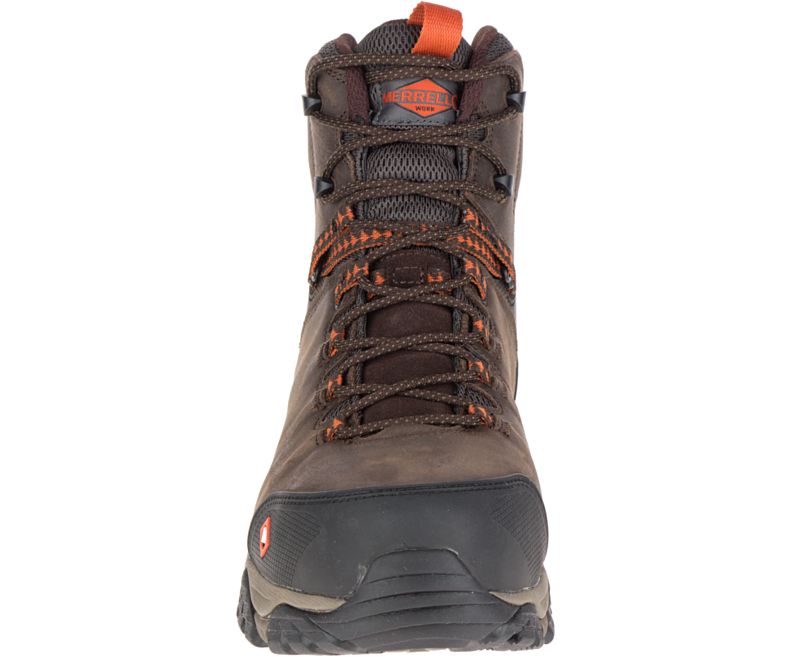 Merrell Phaserbound Mid Vanntette Comp Tå Arbeids Boot Vanntette Sko Herre Mørke Brune | 29079M-2WD