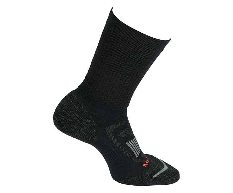 Merrell Polstrede Zoned Hiker Crew Sock Sokker Dame Svarte | 42873W-1SB