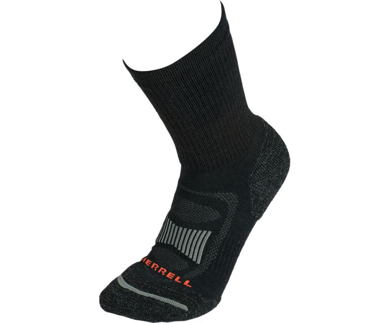 Merrell Polstrede Zoned Hiker Crew Sock Sokker Dame Svarte | 42873W-1SB