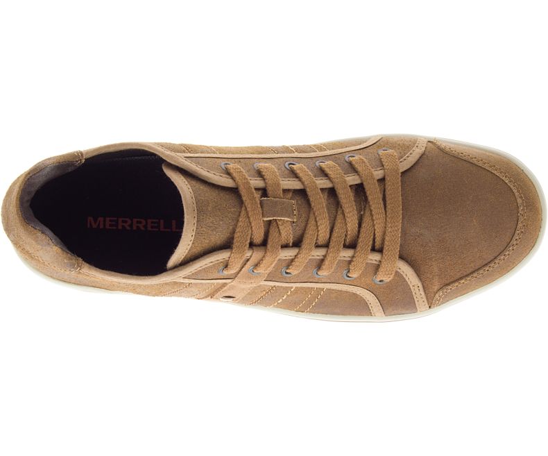 Merrell Primer Lær Joggesko Herre Brune | 39484M-2CN