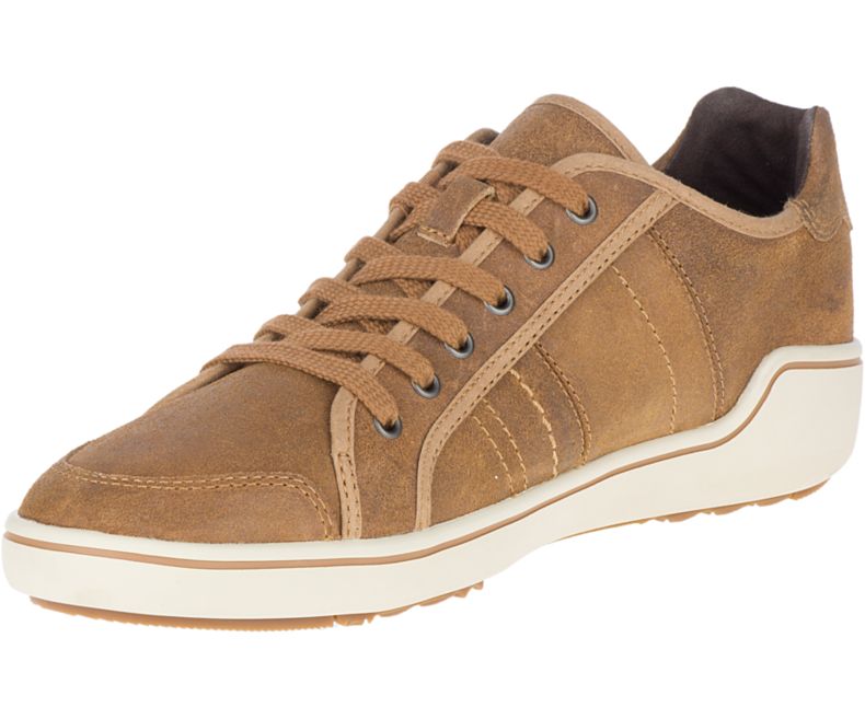 Merrell Primer Lær Joggesko Herre Brune | 39484M-2CN