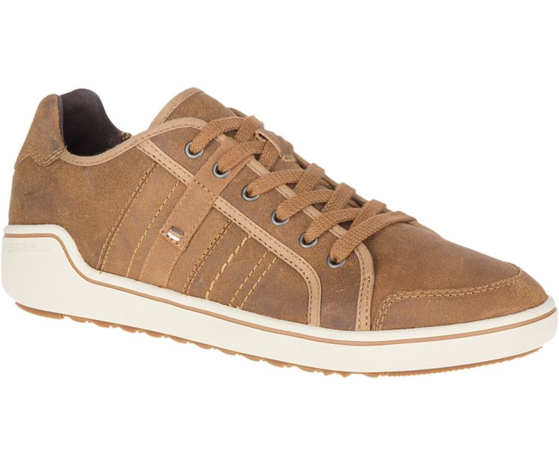 Merrell Primer Lær Joggesko Herre Brune | 39484M-2CN