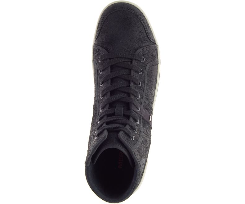Merrell Primer Mid Lær Joggesko Herre Svarte | 39483M-2SB