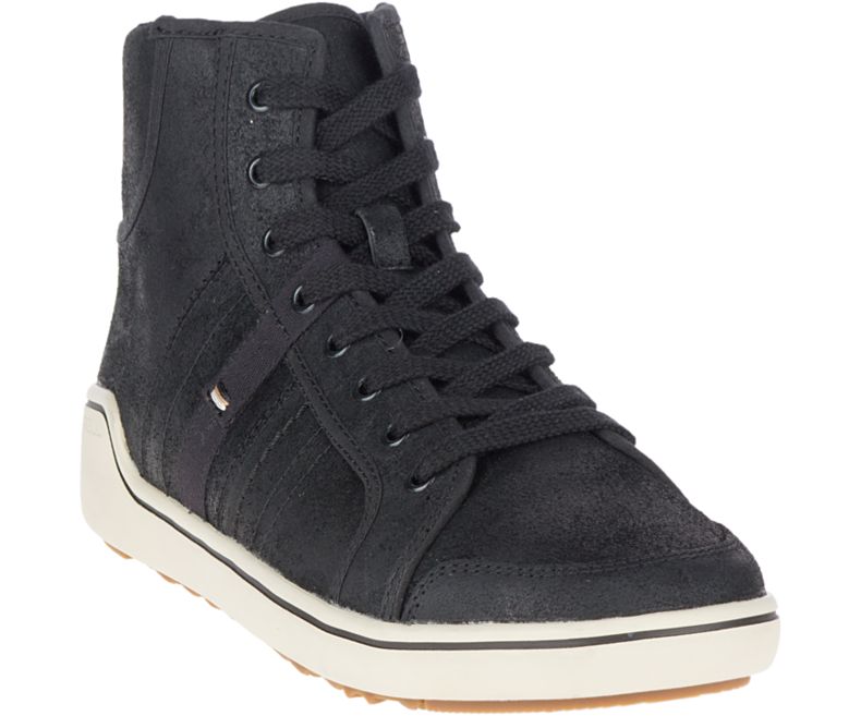 Merrell Primer Mid Lær Joggesko Herre Svarte | 39483M-2SB