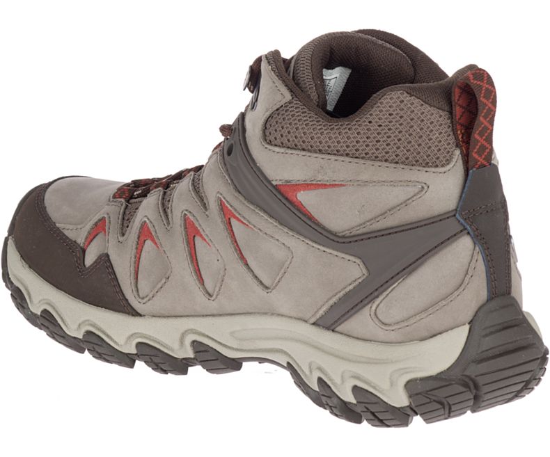 Merrell Pulsate 2 Mid Lær Vanntette Gåsko Herre Beige Rød | 36108M-2WB