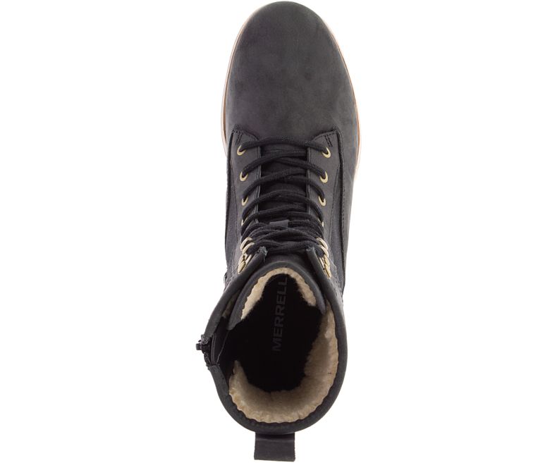 Merrell Roam Peak Polar Vanntette Vanntette Sko Dame Svarte | 41501W-1WB