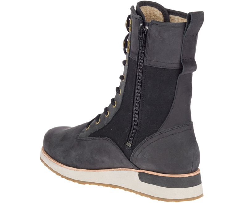 Merrell Roam Peak Polar Vanntette Vanntette Sko Dame Svarte | 41501W-1WB