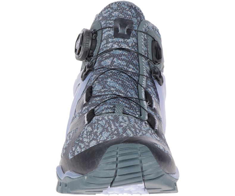 Merrell Rove Mid Knit Fjellsko Dame Grå | 36280W-1HG