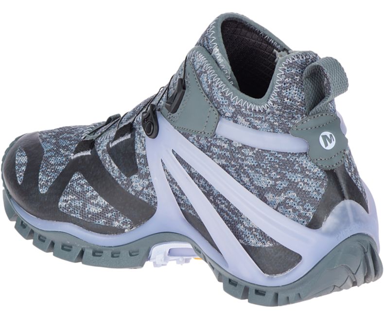 Merrell Rove Mid Knit Fjellsko Dame Grå | 36280W-1HG
