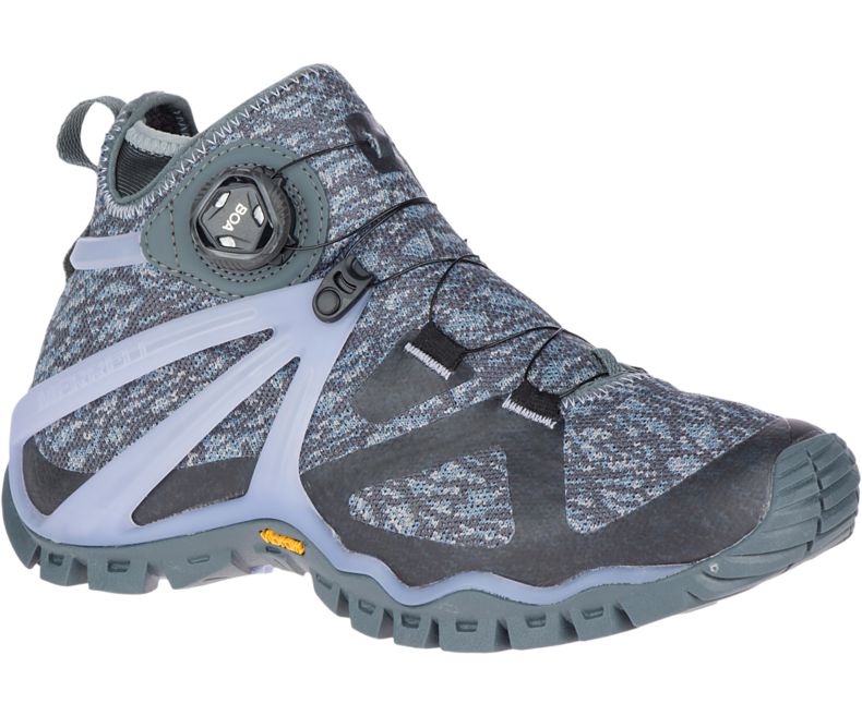 Merrell Rove Mid Knit Fjellsko Dame Grå | 36280W-1HG
