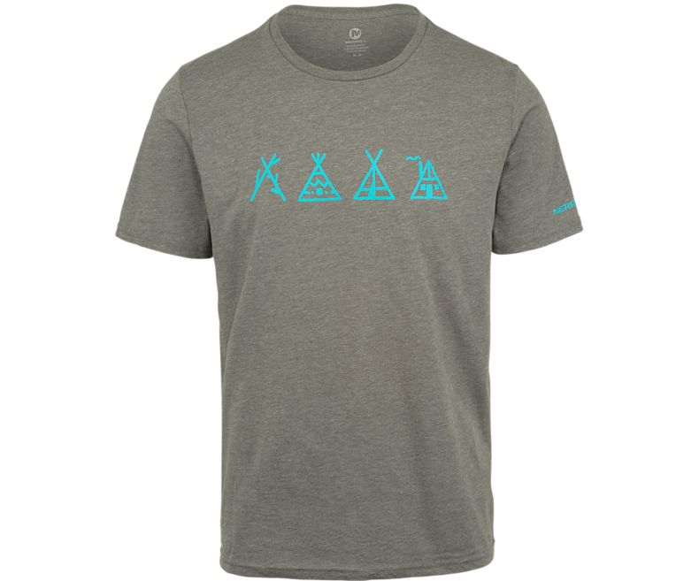 Merrell Shelter Tee Skjorter Med Korte Ermer Herre Grå | 41181M-2SG